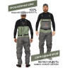 Полукомбинезон забродный NORFIN PILOT STOCKINGFOOT 2 р.L 83321-03L